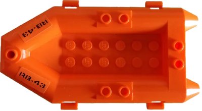 LEGO onderdeel Boat, Rubber Raft, Small with 'RB-43' Pattern on Both Sides (Stickers) - Set 4210 (30086c01pb09)