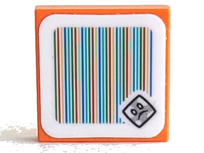 LEGO part Tile 2 x 2 with Super Mario Scanner Code Bramball Pattern (Sticker) - Sets 71381 / 71413 (3068pb1526)