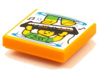 LEGO onderdeel Tegel 2 x 2 met BeatBit Album Cover - Space Warp Keyboardist Patroon 3068pb1592