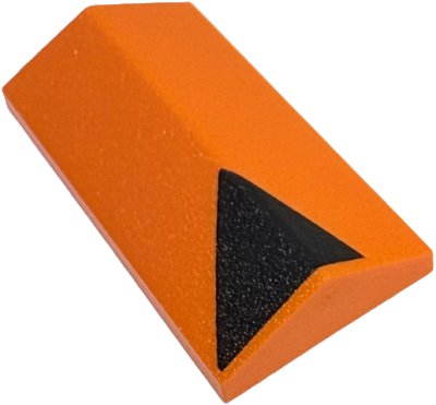 LEGO onderdeel Slope 33 2 x 4 Double with Black Triangle Pattern Model Left Side (3299pb03L)