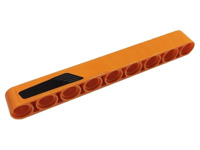 LEGO onderdeel Technic, Liftarm Thick 1 x 9 with Black Grille Air Vent Pattern Model Left Side (Sticker) - Set 42093 (40490pb055L)