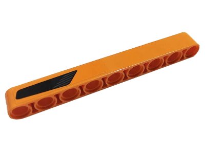 LEGO onderdeel Technic, Liftarm Thick 1 x 9 with Black Grille Air Vent Pattern Model Right Side (Sticker) - Set 42093 (40490pb055R)