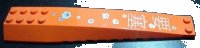 LEGO onderdeel Wedge 16 x 4 Triple Curved with Reinforcements with Bullet Holes and White Japanese Logogram '要塞' (Fortress) Pattern (Sticker) - Set 7705 45301pb002