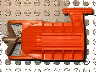LEGO onderdeel Electric, Motor 8 x 4 x 4 Back Half with 2-Blade Propeller (48083c02)