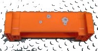 LEGO part Crane Section 4 x 12 x 3 with 8 Pin Holes with 4 Bullet Holes Pattern (Stickers) - Set 7709 52041pb006