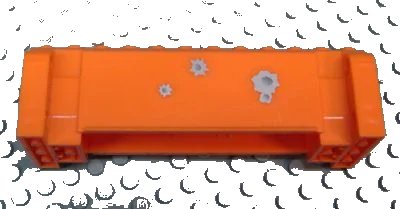 LEGO onderdeel Crane Section 4 x 12 x 3 with 8 Pin Holes with 4 Bullet Holes Pattern (Stickers) - Set 7709 (52041pb006)