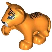 LEGO onderdeel Duplo Tiger Baby Cub, Raised Paw (54300cx4)