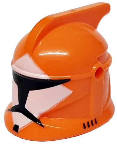 LEGO onderdeel Minifigure, Headgear Helmet SW Clone Trooper with Holes, Bomb Squad Trooper Pattern (61189pb08)