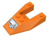 LEGO onderdeel Wedge 6 x 4 Cutout without Stud Notches with Arctic Logo Pattern 6153apx2