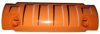 LEGO part Technic, Panel Curved 11 x 3 with Sheet Metal Indentations on Orange Background Pattern Model Left Side (Sticker) - Set 42038 62531pb033l