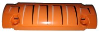 LEGO part Technic, Panel Curved 11 x 3 with Sheet Metal Indentations on Orange Background Pattern Model Right Side (Sticker) - Set 42038 62531pb033r