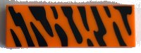 LEGO onderdeel Tile 1 x 3 with Animal Print (Black Stripes) Pattern 63864pb079
