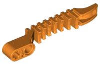LEGO part Projectile Launcher Part, Bionicle Thornax Launcher Half (Glatorian), Liftarm End 1 x 8 64275