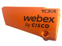 LEGO part Technic, Panel Fairing #17 Large Smooth, Side A with Black 'TUMI' and 'webex by CISCO' Pattern (Sticker) - Set 42141 64392pb035