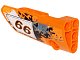 LEGO onderdeel Technic, Panel Fairing # 3 Small Smooth Long, Side A with '66' on White, Black and Gray Paint Splotches Pattern (Sticker) - Set 9392 64683pb011
