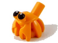 LEGO part Hermit Crab, Bar on Back with Black Eyes Pattern 69945pb01