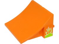 LEGO part Sports Stuntz Ramp with Lime Flames with White Outline Pattern on Both Sides (Stickers) - Set 60299 75538pb001
