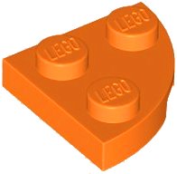 LEGO part Plate, Round Corner 2 x 2 7904