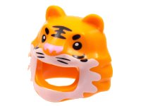 LEGO part Minifigure, Headgear Head Cover, Costume Tiger with Black Stripes, White Muzzle Pattern 80806pb01