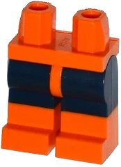 LEGO onderdeel Hips and Legs with Dark Blue Shorts Pattern 970c00pb0508