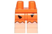 LEGO part Hips and Legs with Light Nougat Bare Legs, Zigzag Outline and Animal Print (Black Spots) Pattern 970c00pb0939