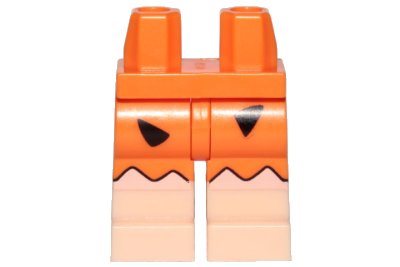 LEGO onderdeel Hips and Legs with Light Nougat Bare Legs, Zigzag Outline and Animal Print (Black Spots) Pattern (970c00pb0939)