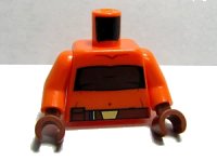 LEGO part Torso SW Ahsoka Pattern / Orange Arms / Reddish Brown Hands 973pb0511c01