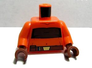 LEGO onderdeel Torso SW Ahsoka Pattern / Orange Arms / Reddish Brown Hands (973pb0511c01)