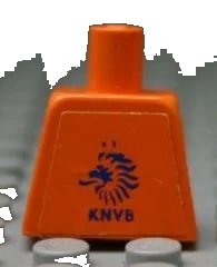LEGO part Torso Soccer Dutch National Player, KNVB Logo Sticker Front, Black/White Number Sticker Back Pattern (specify number in listing) 973pb0770