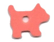 LEGO onderdeel Foam Scala Dog Cutout with Center Hole #3150 bb0215