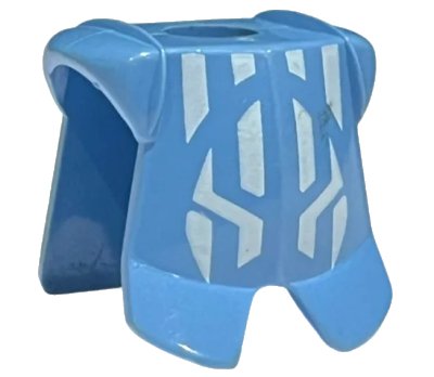 LEGO onderdeel Minifigure Armor Breastplate with Leg Protection, Jayko Geometric Pattern (2587pb02)
