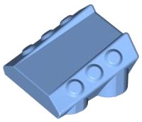 LEGO part Stein, Modifié 2 x 2 Sans Tenons, Incliné avec 6 Pistons Latéraux Surélevés 30603
