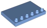 LEGO part Duplo Tile, Modified 4 x 6 with Studs on Edge 31465