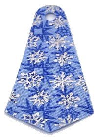 LEGO onderdeel Mini Doll, Cape Cloth, Friends, Long Narrow with Small Top Hole and Silver Snowflakes Pattern 37326