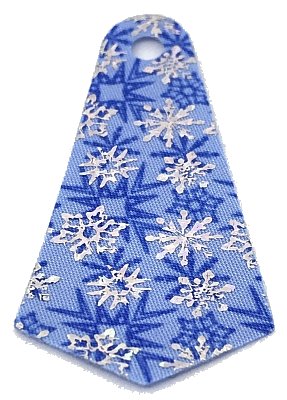 LEGO onderdeel Mini Doll, Cape Cloth, Friends, Long Narrow with Small Top Hole and Silver Snowflakes Pattern (37326)