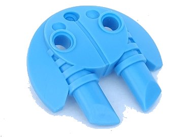LEGO part Bionicle Weapon 5 x 5 Shield with Dual Round Prongs (41663)