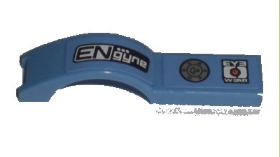 LEGO onderdeel Vehicle, Mudguard 1 x 4 1/2 with 'ENgyne' and 'EYEWEAR' Pattern Model Right Side (Stickers) - Set 8193 (50947pb009R)