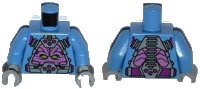 LEGO onderdeel Torso Robot with Kraang and Control Harness Pattern / Medium Blue Arms / Light Bluish Gray Hands 973pb1364c01