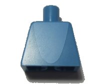 LEGO part Torso Light Blue Parabola Shaped Center Panel Pattern (Shark Suit) 973pb2209