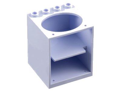 LEGO part Container, Cupboard 4 x 4 x 4 with Elliptical Hole for Sink (6197)