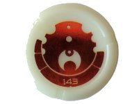 LEGO part Throwing Disk with Bionicle Kanoka 143 Ta-Metru Pattern 32171pb068