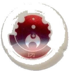 LEGO onderdeel Throwing Disk with Bionicle Kanoka 171 Ta-Metru Pattern (32171pb070)