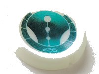 LEGO part Throwing Disk with Bionicle Kanoka 226 Ga-Metru Pattern 32171pb076
