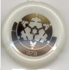 LEGO onderdeel Throwing Disk with Bionicle Kanoka 373 Po-Metru Pattern (32171pb089)