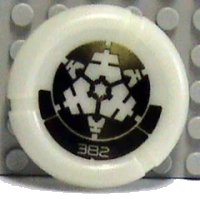 LEGO onderdeel Throwing Disk with Bionicle Kanoka 382 Po-Metru Pattern 32171pb090