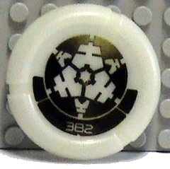 LEGO onderdeel Throwing Disk with Bionicle Kanoka 382 Po-Metru Pattern (32171pb090)