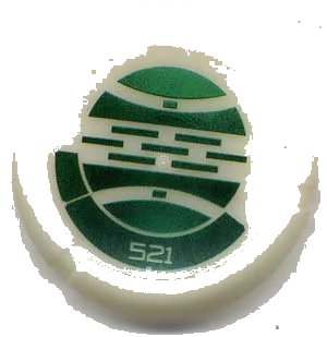 LEGO onderdeel Throwing Disk with Bionicle Kanoka 521 Le-Metru Pattern (32171pb099)