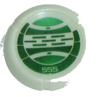 LEGO part Throwing Disk with Bionicle Kanoka 555 Le-Metru Pattern 32171pb103