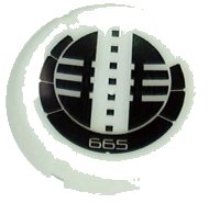 LEGO part Throwing Disk with Bionicle Kanoka 665 Onu-Metru Pattern 32171pb113