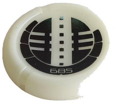LEGO onderdeel Werpschijf met Bionicle Kanoka 685 Onu-Metru Patroon (32171pb115)